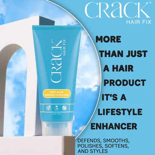 Vista 3 de Crack HAIR FIX - Mascarilla capilar restauradora de flujo (8 oz)