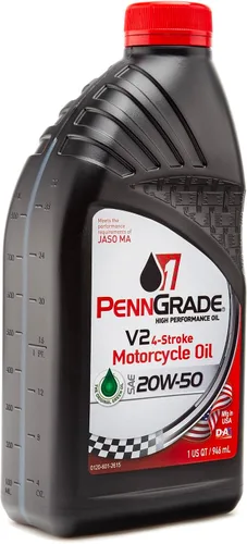 Vista 7 de PENN GRADE 1, 71576, V2 Aceite para motocicleta de 4 tiempos SAE 20W-50, 1 cuarto de galón