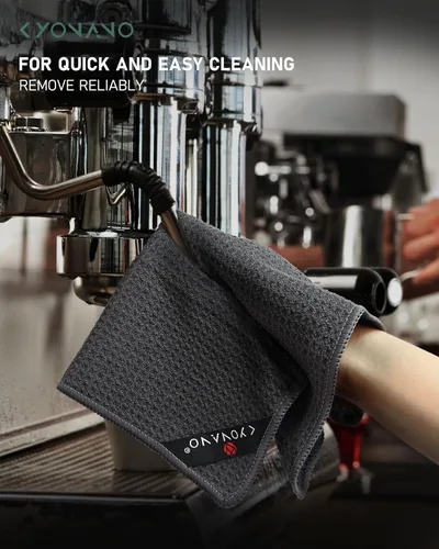 Vista 2 de KYONANO Espresso Accessories – Paquete de 4 toallas barista – Toalla de microfibra Barista (12 x 12 pulgadas) – Toallas de café para barra de café