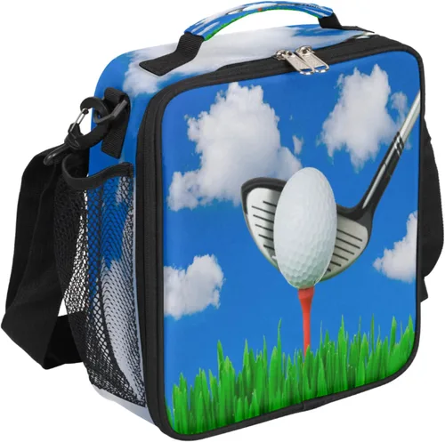Vista 10 de Lonchera personalizada con nombre, lonchera personalizada de baloncesto, bolsa de almuerzo aislada personalizada, bolsa de preparación de comidas A