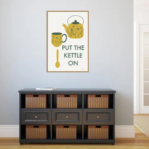 Vista 5 de Amanti Art Becky Thorns - Lienzo enmarcado para pared, diseño retro de cocina, café IV, 33 x 23 pulgadas, lienzo enmarcado para pared, obras de arte