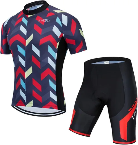 Vista 19 de Ciclismo Jerseys Sets Manga Corta Bicicleta Ropa Trajes Bicicletas Top Hombres MTB Jersey Transpirable Verano Verde Negro 1
