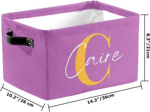 Vista 7 de Cesta de regalo personalizada con nombre, caja de juguetes de almacenamiento personalizada para niños, organizador de cubos de almacenamiento