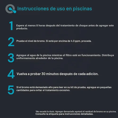 Vista 4 de AquaDoc Neutralizador de bromo para piscinas y jacuzzis - Tiosulfato