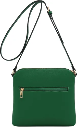Vista 5 de Bandolera o bolsa mediana con patrón triangular, de estilo cruzado, acolchada y con borla