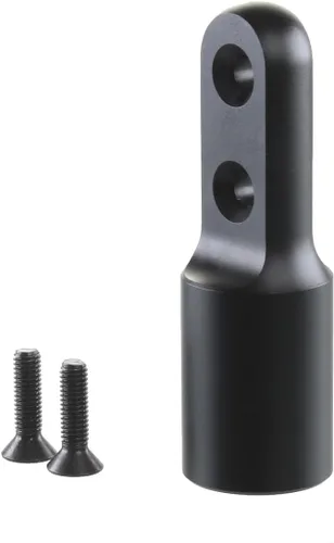Vista 4 de Paintball estándar negro ASA Duckbill 1 puerto para co2 y hpa + tornillos