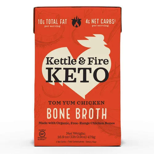 Vista 37 de Kettle and Fire Classic - Caldo de hueso de ternera, aprobado por Keto, Paleo, y Whole 30, sin gluten, alto en proteínas y colágeno, paquete de 4