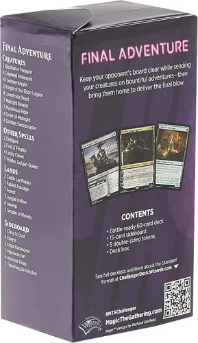 Vista 2 de Baraja Final Adventure Magic: The Gathering Challenger Deck 2020 Listo para torneos 75 cartas + fichas