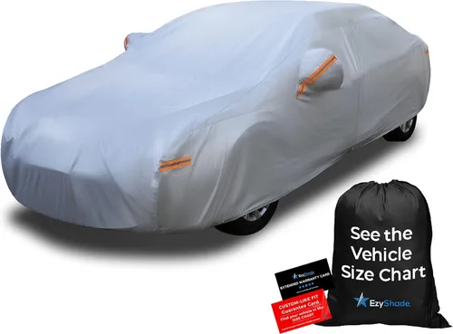 Vista 18 de EzyShade - Funda de 10 capas para auto, sedán y hatchback, impermeable, para todo tipo de clima y exterior, consulta la tabla de tamaños para un