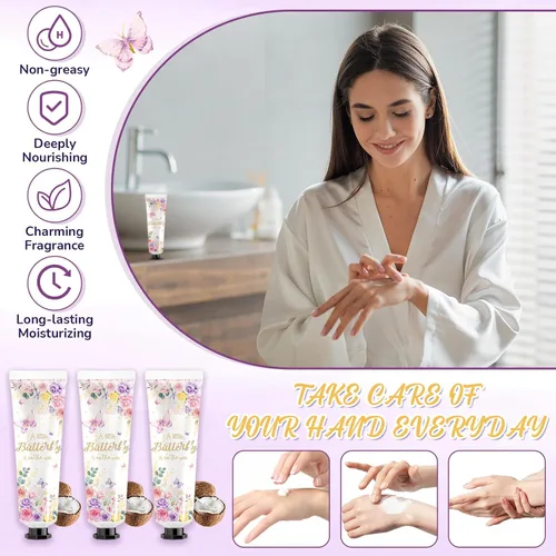 Vista 4 de 48 Sets Una Mariposa Está en Camino Regalos de Crema de Manos a Granel Baby Shower Crema de Manos Tamaño de Viaje Loción a Granel Suministros