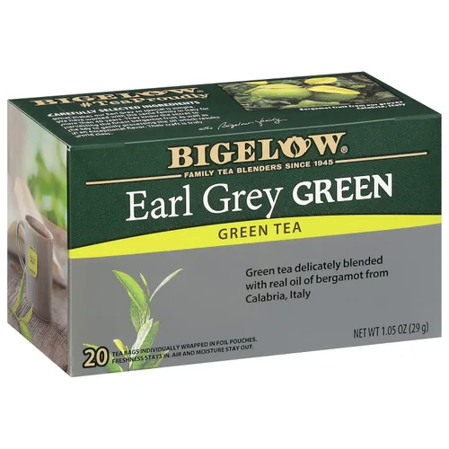 Vista 20 de Bigelow Té verde con melocotón, cajas de 20 unidades (paquete de 6) Té con cafeína con té verde y menta, 120 bolsas de té en total