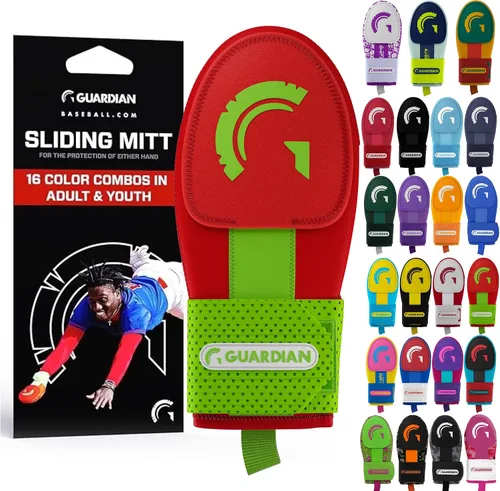 Vista 9 de Guante deslizante Guardian Baseball - Tallas para jóvenes y adultos - Guante deslizante para béisbol - Correa de compresión elástica