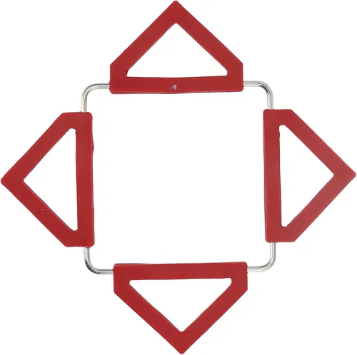 Vista 4 de Silicone Trivet Mat, Heat Non Slip Pad, Expandable Foldable (Red)