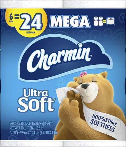 Vista 17 de Charmin Papel de baño ultra suave 16 rollos dobles = 32