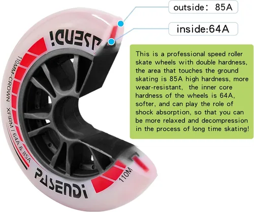 Vista 2 de Patines de velocidad profesionales en línea de fibra de carbono para mujeres y hombres, patines de patinaje de fitness al aire libre, ruedas