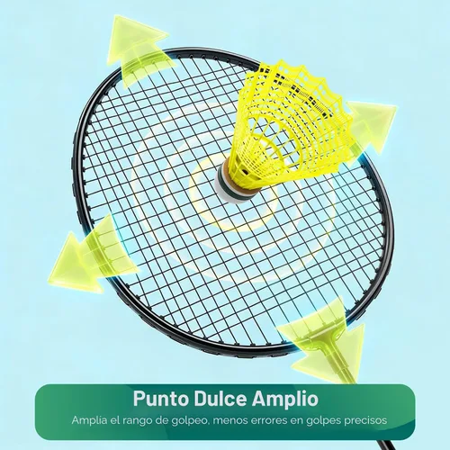 Vista 7 de AboveGenius Badminton Rackets Set, Lightweight & Durable Badminton Set (Includes 6/12 Racquets, 6/12 Birdies), Outdoor Backyard & School Games for