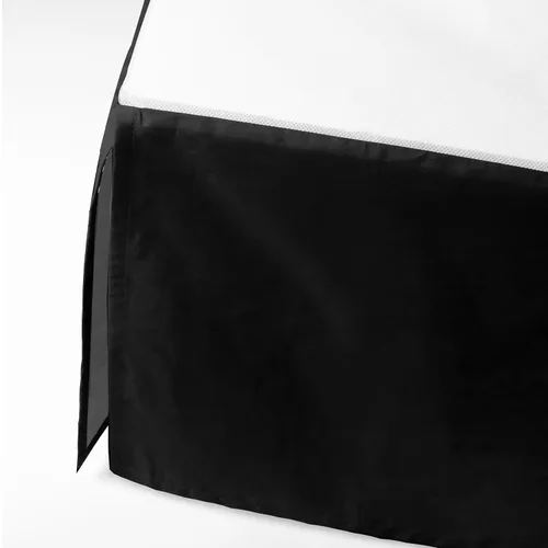 Vista 2 de Bacati Falda de cama sólida para cuna/niño pequeño, color negro, caída de 13 pulgadas