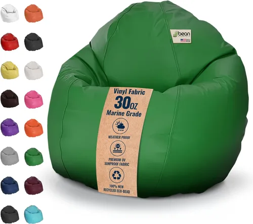 Vista 24 de Bean Products Funda de vinilo para puf de barco marino, estilo retro, resistente a la intemperie, para adultos, funda lavable sin relleno, cómoda