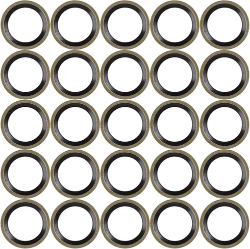 Vista 13 de X AUTOHAUX 25pcs M6 Tono Bronce Motor De Coche Drenaje De Aceite Triturado Plano Juntas De Arandela