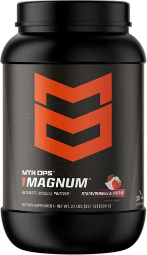 Vista 14 de MTN OPS Magnum - Proteína de chocolate en polvo, 0.81 oz de proteína aislada de suero y proteína de leche con BCAA, cero azúcar y sin gluten, 30