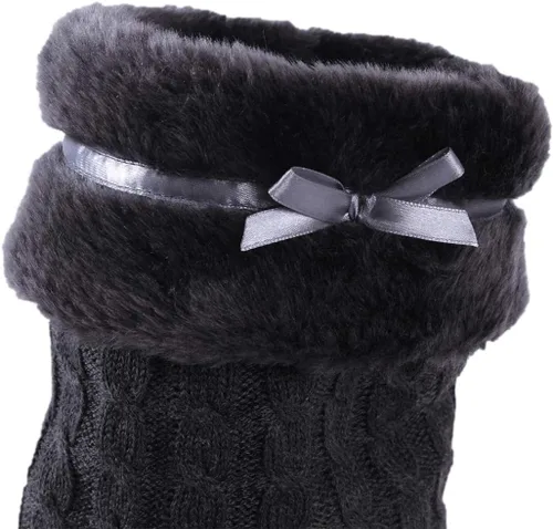 Vista 6 de Amzhom Pantuflas de forro polar para interiores y exteriores, antideslizantes, para mujer