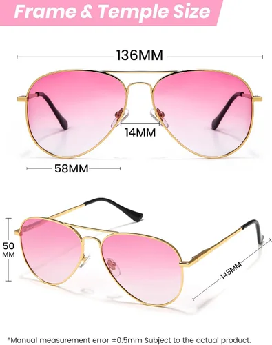 Vista 4 de Veda Tinda Vision Gafas de sol de aviador para mujeres y hombres, estilo vintage de los años 70, clásicas, a la moda, retro, para hombre, protección