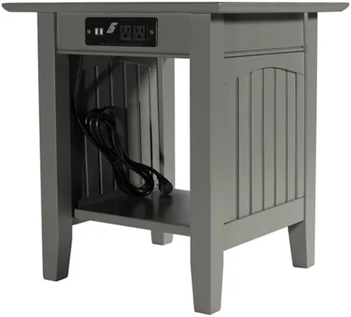Vista 11 de Mesa Atlantic Furniture AH13312 Nantucket, mesa auxiliar, Madera, Driftwood