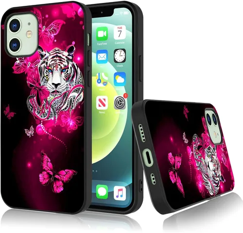Vista 10 de Bcov Funda para iPhone 13, funda protectora de silicona suave a prueba de golpes con diseño de girasol de mariposa colorida para iPhone 13 Girasol