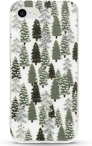 Vista 12 de LCHULLE Compatible con iPhone SE 2022/2020 Funda para iPhone 8 iPhone 7 Funda de Navidad Santa Vacaciones Diseño Transparente Claro Mujeres Hombres