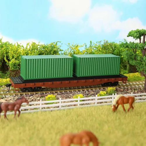Vista 6 de 8 unids Mezclado Diferente 20ft Contenedor de Carga HO Escala Modelo Tren Accesorios 1:87 20 Pie Contenedor C8720