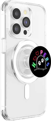 Vista 3 de Dog Agility - Hoopers para perros - Hoopers con corazones PopSockets MagSafe PopGrip para iPhone