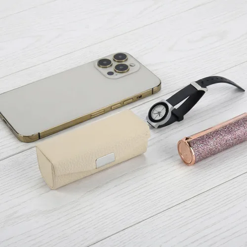 Vista 5 de Beautyflier Estuche de piel sintética para lápiz labial para mujer, con espejo, rectangular, estuche de viaje para maquillaje, monedero, soporte