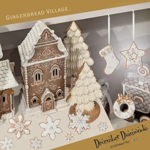 Vista 2 de December Diamonds Figura de casa Sweet Shoppe de jengibre con LED - Decoración navideña