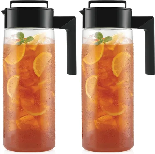 Vista 12 de Takeya Jarra hermética – Jarra hermética de uso diario para té helado y más – Jarra transparente con tapa – Esencial de cocina ligero – Utensilios