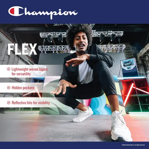 Vista 5 de Champion Chaqueta bomber para hombre, Flex, tejido elástico, chaqueta ligera con bolsillos