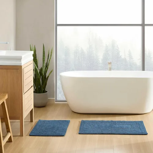 Vista 21 de Eddie Bauer - Alfombra de baño, alfombra de pasillo de algodón 100% suave y afelpado con mechones, altamente absorbente, de secado rápido y con Beige