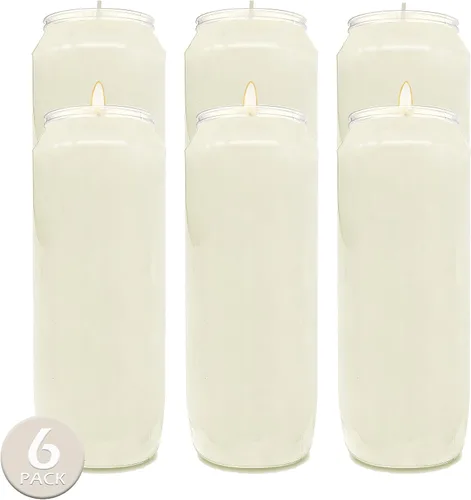 Vista 7 de Hyoola - Velas de oración de 9 días de 7 pulgadas de alto, velas de pilar para uso religioso, conmemorativo, decoración de fiesta, vigilia