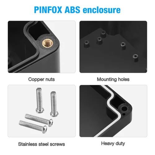 Vista 4 de Caja de conexiones plástica electrónica del ABS de la prenda impermeable IP65 de Pinfox del proyecto
