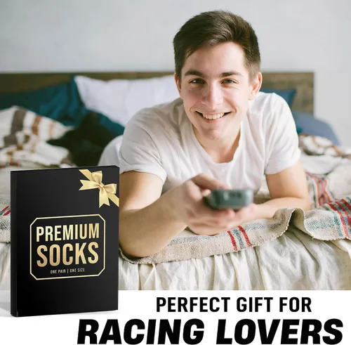Vista 3 de VICRAZY F1 Racing Car, calcetines deportivos para hombres y mujeres, regalos de Fórmula 1, calcetines de carreras, rellenos de calcetines
