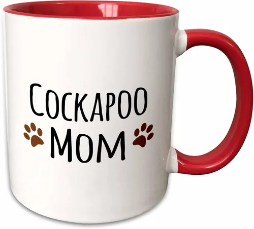 Vista 10 de 3dRose Cockapoo Dog Mom - Taza de 11 onzas, color negro