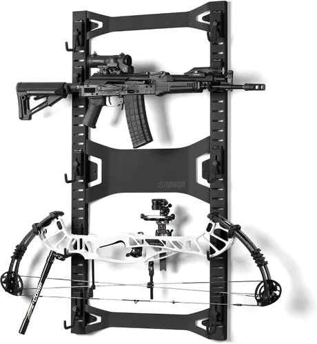 Vista 12 de Savior Equipment Sistema de rack de pared de acero resistente, paneles de pared de acero resistente, almacenamiento de montaje en pared, 5 o 10 Gris