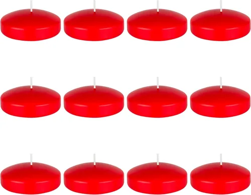 Vista 7 de Mega Candles 4 velas flotantes negras sin perfume, vela de cera vertida a mano de 3 pulgadas de diámetro, decoración del hogar, recepciones de boda