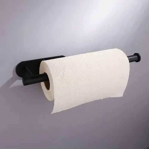 Vista 2 de Toalleros de papel para cocina, soporte adhesivo para toallas de papel debajo del gabinete, montaje en pared para toalla de cocina de 13 pulgadas