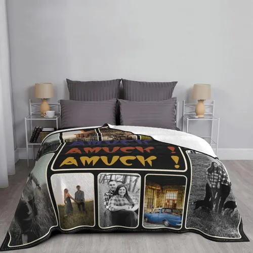 Vista 5 de Amuck - Manta personalizada con foto y texto, para sofá, cama, sofá, hogar (10 collages de fotos), 50 x 40 pulgadas
