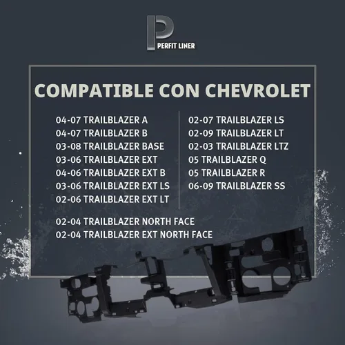 Vista 2 de Perfit Liner Montaje de luz principal de panel de cabecera compatible con CHEVY Trailblazer GM1221125 15831182 2002-2009
