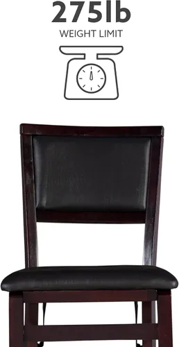 Vista 4 de Linon Minix Dark Espresso Pad - Silla plegable en un juego de dos
