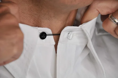 Vista 2 de Extensores de cuello para camisas de hombre, extensor de botones, extensor de cuello para camisa de vestir para hombres, paquete de 2