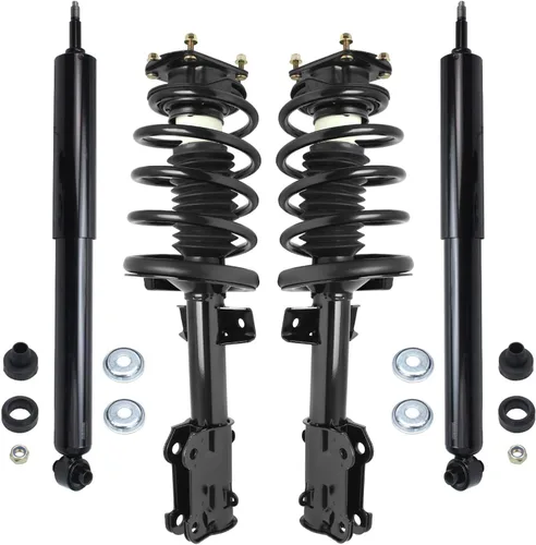Vista 30 de Detroit Axle - Puntales y Amortiguadores para Chevy Traverse Buick Enclave GMC Acadia Saturn Outlook 2007-2012, 2 puntales delanteros con resorte