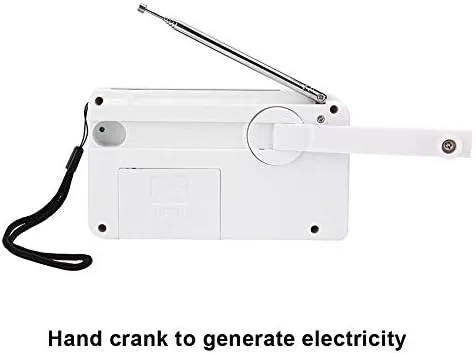 Vista 6 de Radio FM solar portátil, linterna LED de emergencia multifuncional de 3 vías, radio FM/AM y cargador de teléfono celular, perfecto para exteriores
