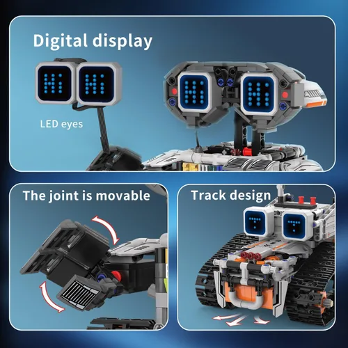 Vista 6 de WINGIFT Kit de construcción de robot STEM para niños, control remoto 5 en 1 y juego controlado por aplicación, juegos de construcción STEM, robot